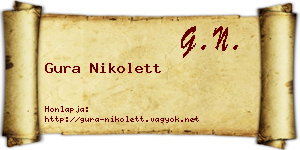 Gura Nikolett névjegykártya